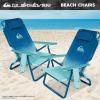 Quiksilver Low Beach Chair – Lightweight Folding Chair – Portable and Durable Chairs for Beach, Patio, Camping Chair, or Sporting Events with Carry Strap(2-pack Blue)