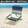 Quiksilver Low Beach Chair – Lightweight Folding Chair – Portable and Durable Chairs for Beach, Patio, Camping Chair, or Sporting Events with Carry Strap(Charcoal/Green)