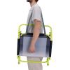 Quiksilver Low Beach Chair – Lightweight Folding Chair – Portable and Durable Chairs for Beach, Patio, Camping Chair, or Sporting Events with Carry Strap(Charcoal/Green)