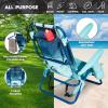 Quiksilver Low Beach Chair – Lightweight Folding Chair – Portable and Durable Chairs for Beach, Patio, Camping Chair, or Sporting Events with Carry Strap(Faded Blue)