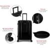Quiksilver Malibu Suitcases PC Hardside Expandable Luggage with Spinner Wheels, Large 3-Piece Set (20/26/30) (Parchment)(Black)