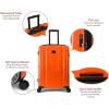 Quiksilver Malibu Suitcases PC Hardside Expandable Luggage with Spinner Wheels, Large 3-Piece Set (20/26/30) (Parchment)(Orange)