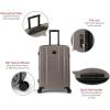 Quiksilver Malibu Suitcases PC Hardside Expandable Luggage with Spinner Wheels, Large 3-Piece Set (20/26/30) (Parchment)(Parchment)