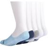 Quiksilver Men’s 5-Pack Floral No Show Socks, Light Gray Heather, 10/13