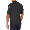 Quiksilver Mens All Time Short Sleeve Rashguard UPF 50 Sun Protection Surf Shirt(Black Left Chest)