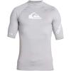 Quiksilver Mens All Time Short Sleeve Rashguard UPF 50 Sun Protection Surf Shirt(Sleet Heather)