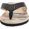 Quiksilver Men’s Carver Print Sandal Flip-Flop(Black/White/Blue)