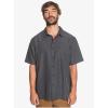 Quiksilver Men’s Centinela 4 Button Up Comfort Fit Pocket Shirt(Black Centinella)