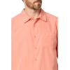 Quiksilver Men’s Centinela 4 Button Up Comfort Fit Pocket Shirt(Peached Pink Centinella)
