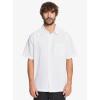 Quiksilver Men’s Centinela 4 Button Up Comfort Fit Pocket Shirt(White Centinella)