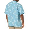 Quiksilver Men’s Kings Cliff Button Up Woven Shirt(Dusk Blue Ginger Stalks 233)