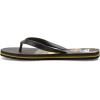 Quiksilver Men’s Molokai Flip Flop Athletic Sandal(Black Yellow Green)