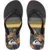 Quiksilver Men’s Molokai Flip Flop Athletic Sandal(Black Yellow Green)