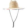 Quiksilver Men’s Outsider Straw Lifegaurd Hat(Navy / Red / White)