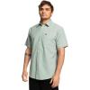 Quiksilver Mens Quiksilver Men’s Shoreline Classic Button Up Woven Top(Chinois Green)