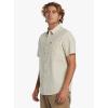 Quiksilver Mens Quiksilver Men’s Shoreline Classic Button Up Woven Top(Silver Birch Apero Organic Ss)
