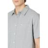 Quiksilver Mens Quiksilver Men’s Shoreline Classic Button Up Woven Top(White Marble Heather 241)