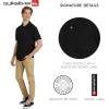 Quiksilver Men’s Regular Fit Premium Cotton Short Sleeve Button Up Waffle Woven Shirt(Black)