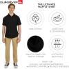 Quiksilver Men’s Regular Fit Premium Cotton Short Sleeve Button Up Waffle Woven Shirt(Black)