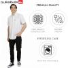 Quiksilver Men’s Regular Fit Premium Cotton Short Sleeve Button Up Waffle Woven Shirt(Burnt)