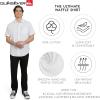Quiksilver Men’s Regular Fit Premium Cotton Short Sleeve Button Up Waffle Woven Shirt(Burnt)