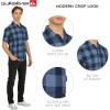 Quiksilver Men’s Regular Fit Premium Cotton Short Sleeve Button Up Waffle Woven Shirt(Estate Blue)
