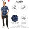 Quiksilver Men’s Regular Fit Premium Cotton Short Sleeve Button Up Waffle Woven Shirt(Estate Blue)