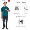 Quiksilver Men’s Regular Fit Premium Cotton Short Sleeve Button Up Waffle Woven Shirt(Ink Blue)