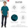 Quiksilver Men’s Regular Fit Premium Cotton Short Sleeve Button Up Waffle Woven Shirt(Ink Blue)