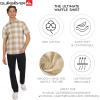 Quiksilver Men’s Regular Fit Premium Cotton Short Sleeve Button Up Waffle Woven Shirt(White)