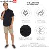 Quiksilver Men’s Regular Fit Premium Cotton Woven Short Sleeve Button Up Casual Shirt(Eclipse)