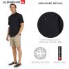 Quiksilver Men’s Regular Fit Premium Cotton Woven Short Sleeve Button Up Casual Shirt(Eclipse)