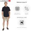 Quiksilver Men’s Regular Fit Premium Cotton Woven Short Sleeve Button Up Casual Shirt(Eclipse)