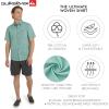 Quiksilver Men’s Regular Fit Premium Cotton Woven Short Sleeve Button Up Casual Shirt(Jade Grey)