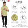 Quiksilver Men’s Regular Fit Premium Cotton Woven Short Sleeve Button Up Casual Shirt(Moss)