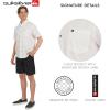 Quiksilver Men’s Regular Fit Premium Cotton Woven Short Sleeve Button Up Casual Shirt(Off-white)