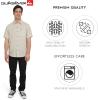 Quiksilver Men’s Regular Fit Premium Cotton Woven Short Sleeve Button Up Casual Shirt(Silver Birch)