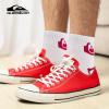 Quiksilver Mens Socks 8 Pairs Ankle Socks for Men Premium Athletic Shoe Size 8-12(White/Red wht/Blue wht/Blk wht/Orange)
