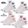 Quiksilver Mens Socks 8 Pairs Ankle Socks for Men Premium Athletic Shoe Size 8-12(White/Red wht/Blue wht/Blk wht/Orange)