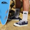 Quiksilver Mens Socks 8 Pairs Crew Socks for Men Premium Athletic Shoe Size 8-12(White/Red wht/Blue wht/Blk wht/Orange)