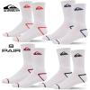 Quiksilver Mens Socks 8 Pairs Crew Socks for Men Premium Athletic Shoe Size 8-12(White/Red wht/Blue wht/Blk wht/Orange)