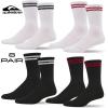 Quiksilver Mens Socks 8 Pairs Crew Socks for Men Premium Athletic Shoe Size 8-12(Wht/Red wht/Blue blk/Red blk/Wht)