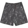 Quiksilver Men’s Standard Deck Stripe Volley Swim Trunk Bathing Suit(Black (Pre Chopsticks Volley))