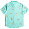 Quiksilver Mens Strange Daze Button Up Woven Shirt(Island Time Stretch/Captains Blue)