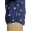 Quiksilver Mens Strange Daze Button Up Woven Shirt(Navy Blazer Merica Patch)