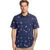 Quiksilver Mens Strange Daze Button Up Woven Shirt(Navy Blazer Merica Patch)