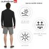 Quiksilver Men’s Swimwear Regular Fit UPF 50 Long Sleeve Sun Tee Rash Guard Shirt (S-XXL)(Black)