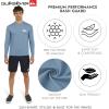 Quiksilver Men’s Swimwear Regular Fit UPF 50 Long Sleeve Sun Tee Rash Guard Shirt (S-XXL)(Blue Shadow)