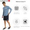 Quiksilver Men’s Swimwear Regular Fit UPF 50 Long Sleeve Sun Tee Rash Guard Shirt (S-XXL)(Blue Shadow)