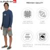 Quiksilver Men’s Swimwear Regular Fit UPF 50 Long Sleeve Sun Tee Rash Guard Shirt (S-XXL)(Ensign Blue)